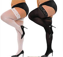 Жіночі панчохи великого розміру 3/4 на стегно 85 см та зріст 170-175 Еластичні панчохи для підтяжок