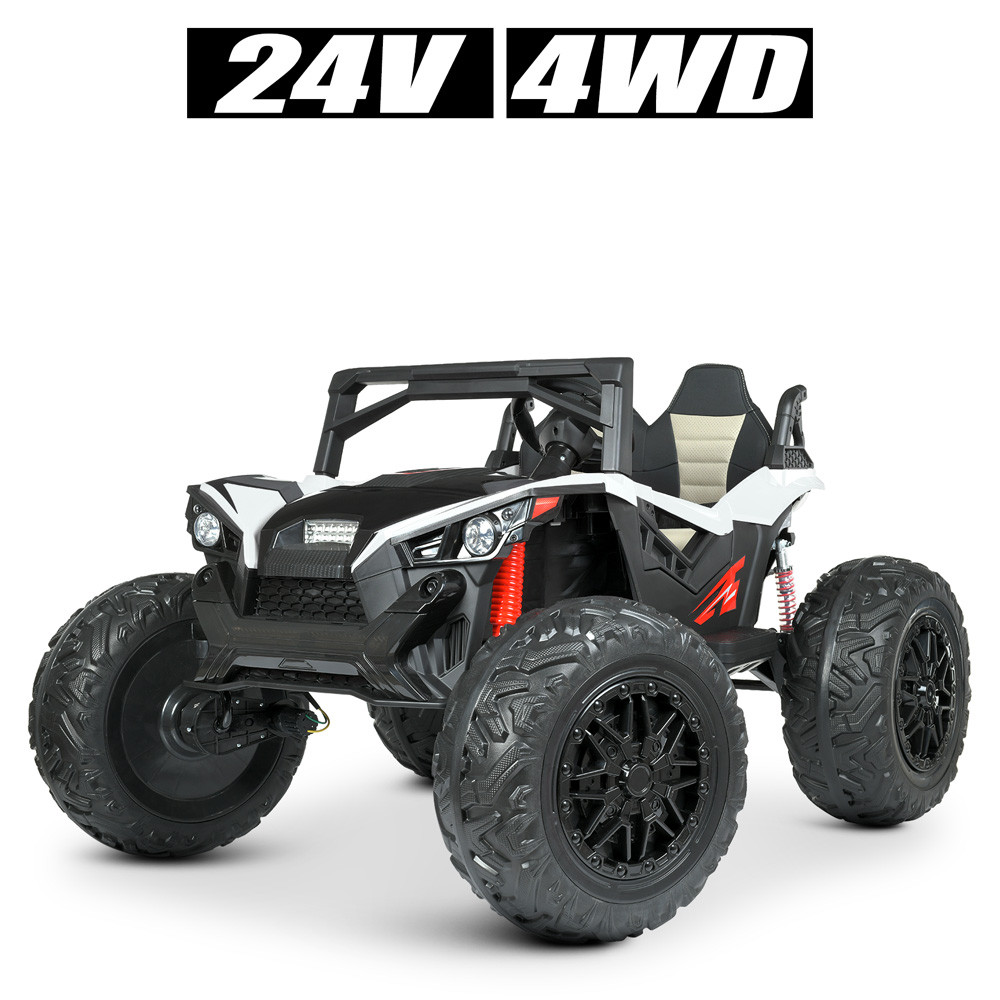 Дитячий електромобіль Bambi M 4971EBLR-1 Баггі джип акумуляторний на пульті керування двомісний Білий