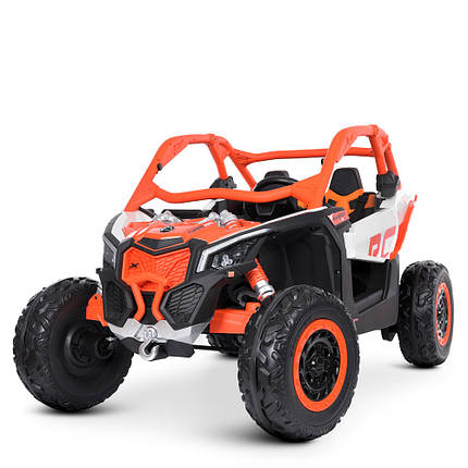 Дитячий електромобіль Bambi M 4920EBLR-7 Баггі джип акумуляторний на пульті керування двомісний Помаранчевий, фото 1