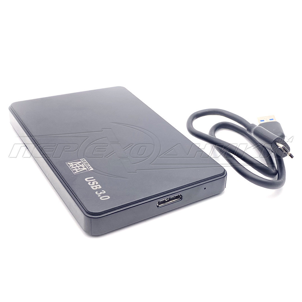 Внешний карман для HDD 2.5" SATA USB 3.0 (черный) - фото 1 - id-p626338623