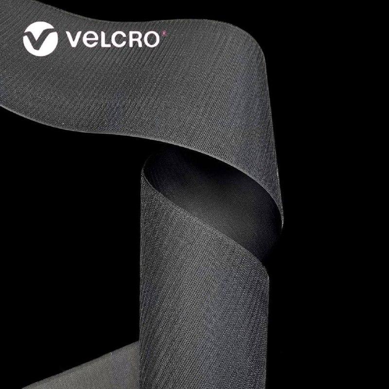 Липучка контактна Velcro 160 мм колір чорний BLACK (3C0) стрічка-крючок, фото 1