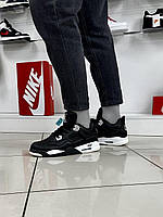 ЗИМОВІ КРОСІВКИ Nike Air Jordan 4 Retro (black / white) Отличное качество Размер 45 (29 см)