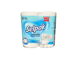 Туалетний папір 4шт білий ТМ SELPAK