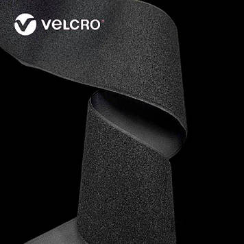 Липучка контактна Velcro 150 мм колір чорний BLACK (3C0) стрічка-петлі