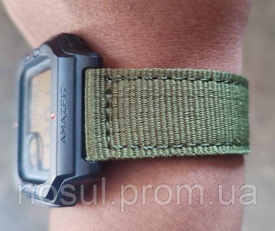 ZULU Military тканевый ремешок 22 мм оливковый зеленый для часов нейлон зулу - фото 2 - id-p1206860630