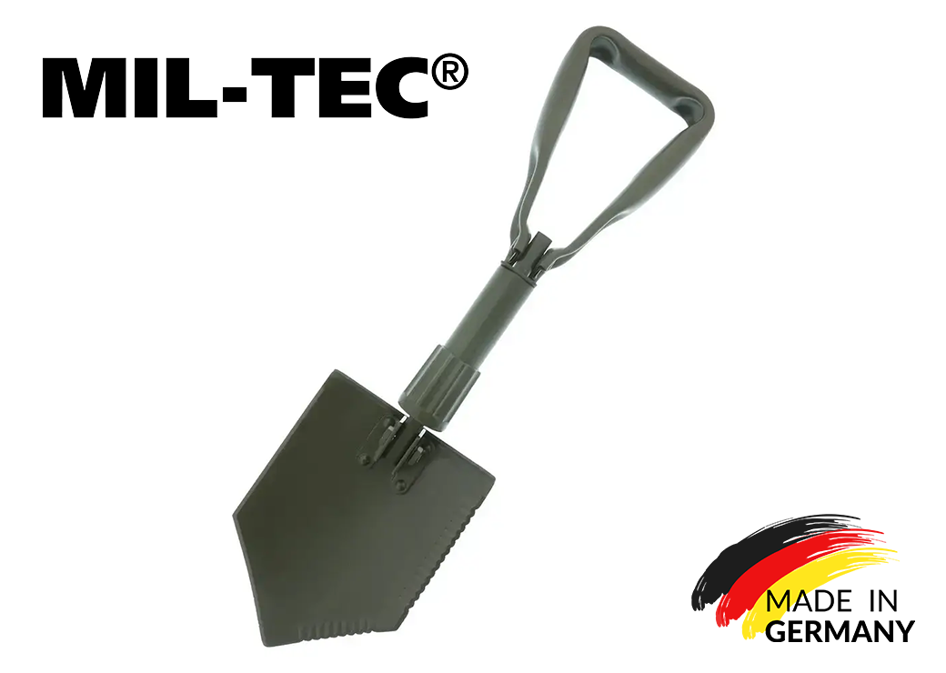 Складана саперна лопата з пластиковим чохлом mil-tec tsr olive 15520100