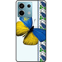 Силіконовий чохол бампер для Xiaomi Redmi Note 13 Pro 5G з малюнком Метелик Україна Метелик
