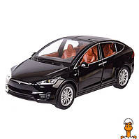 Машинка инерционная "tesla model x", 1:22, детская игрушка, черный, от 3 лет, АвтоПром 7574B(Black)
