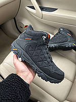 Зимние мужские ботинки Merrell Tracking Black Orange Winter (с мехом) ALL14570