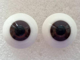 Очі для ляльок реалістичні скляні, діаметр 20 мм