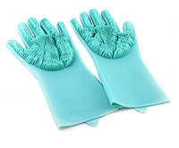 Рукавички для миття посуду зі щіткою Kitchen Gloves