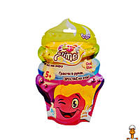Вязкая масса "fluffy slime", упаковка 500 мл, детская игрушка, оранжевый, от 5 лет