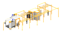 Линия порошковой покраски Ellipse - 2.3 для габаритов цеха: 19.7м х 6.8м