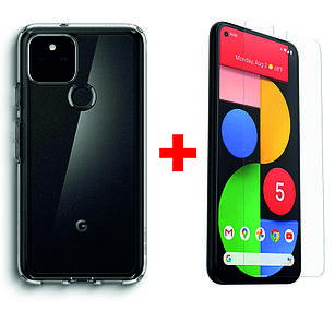Комплект чохол + скло Tech21 Pure Clear для Google Pixel 5