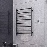 Електрична рушникосушка Flyme Black Classic 8L (сенсорний терморегулятор, таймер) колір білий / ліва, фото 2