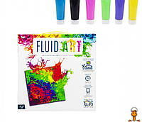 Набор креативного творчества "fluid art", 5 видов, детская игрушка, от 7 лет, Danko Toys FA-01-05