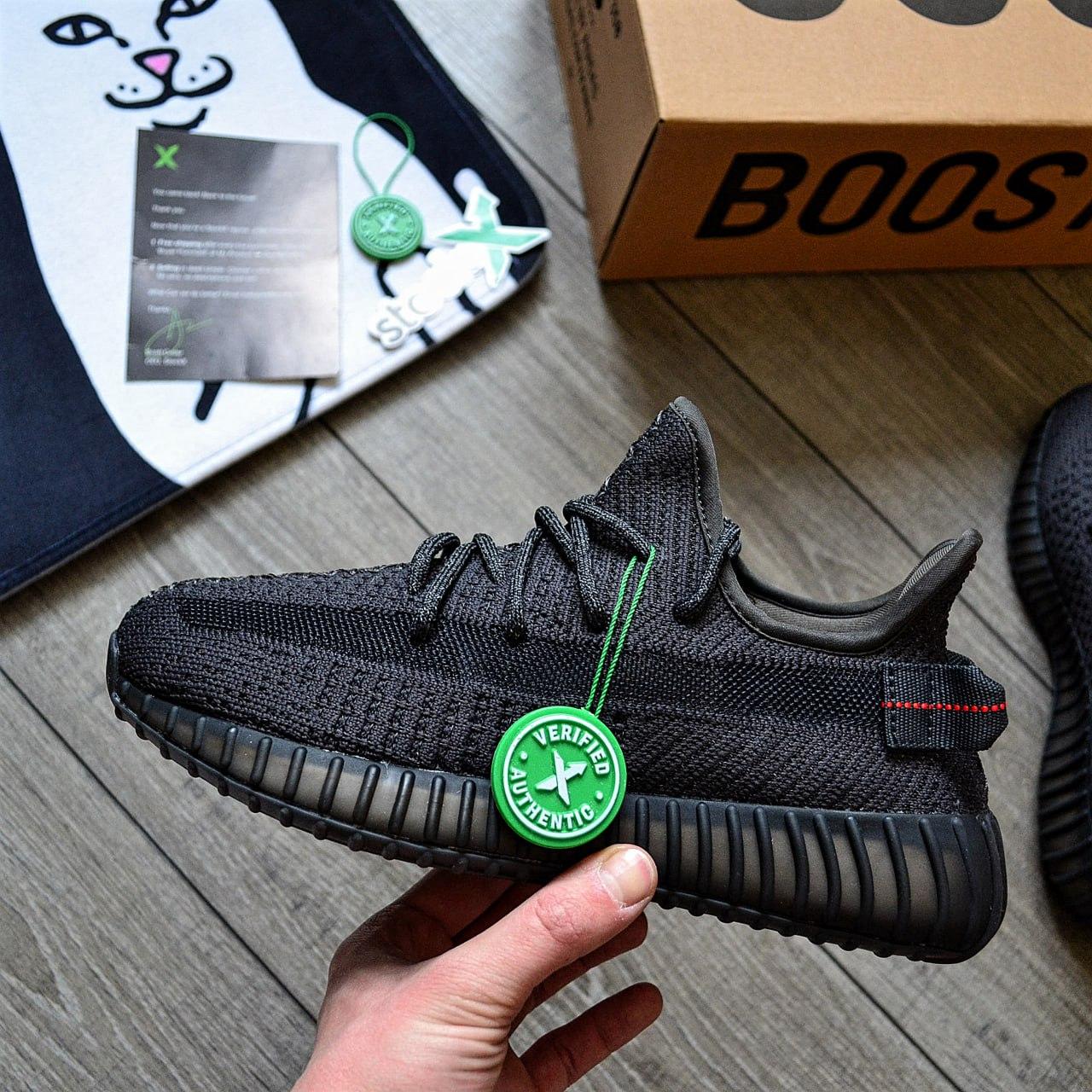 Чоловічі кросівки Adidas Yeezy Boost 350 V2 Static Black (Чорні) Адідас Ізі Буст 350 текстиль primeknit рефлектив демісезон
