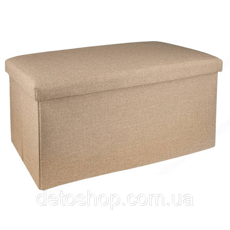 Пуф розкладний з нішою для речей 60x30x30 см Stenson R88095 beige Бежевий, фото 1
