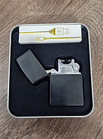 Зажигалка электроимпульсная плазменная дуговая USB в коробке Lighter №2000