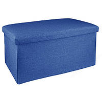 Пуф раскладной с нишей для вещей 60x30x30 см Stenson R88095 blue Голубой