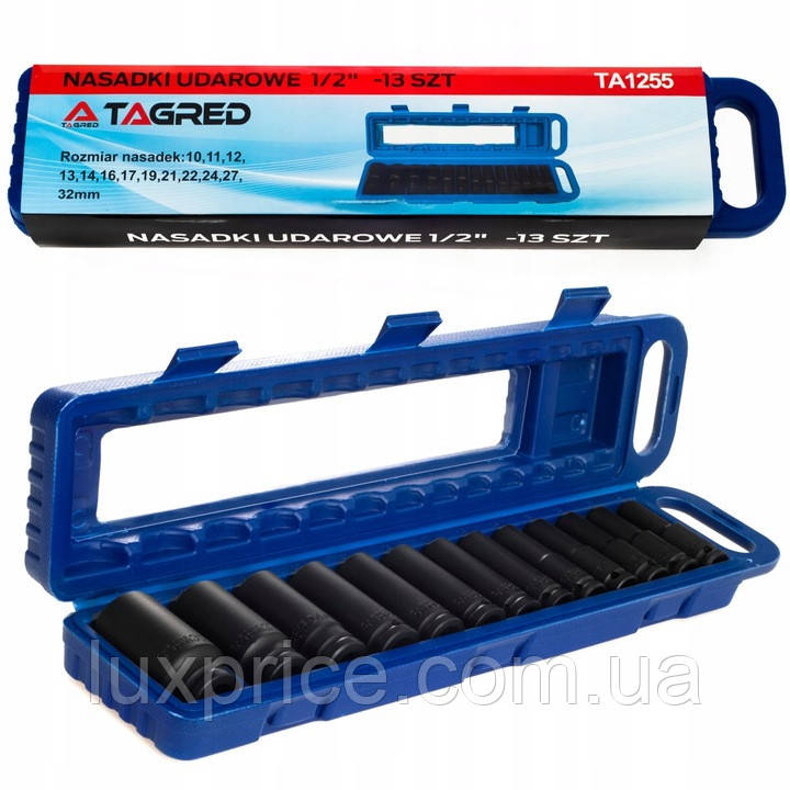 Набір подовжених ударних насадок 10-32мм TAGRED TA1255 Luxprice, фото 1