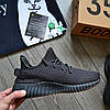 Чоловічі кросівки Adidas Yeezy Boost 350 V2 Cinder (Чорні) Адідас Ізі Буст 350 текстиль primeknit рефлектив демісезон, фото 3