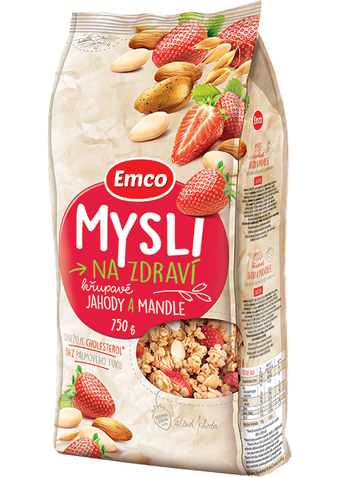 Мюслі Emco полуниця з мигдалем 750 г, фото 1
