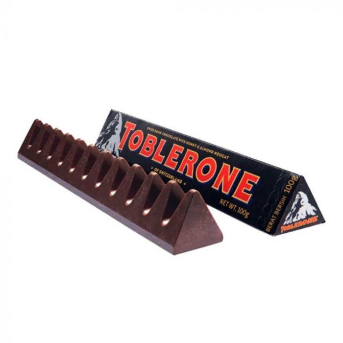 Шоколад чорний із мигдалем Toblerone dark chocolate 100 г, фото 1
