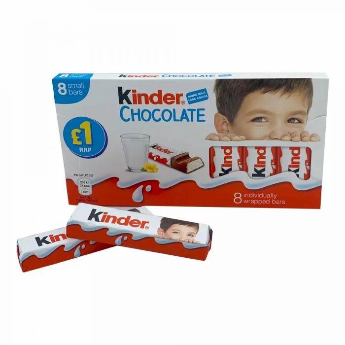 Шоколадні батончики KINDER Т8 Chocolate 100 г, фото 1