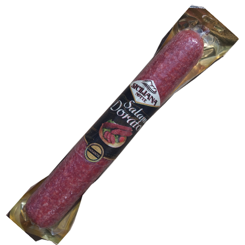 Сиров'ялена ковбаса дрібного помелу Dorato Salame +-370 г, фото 1