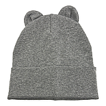 Шапка дитяча трикотажна подвійна для дитини головні убори сірий (ШД465), фото 2