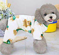Флисовый костюм для собак «Фантазия», белый, одежда для собак из флиса для мелких, средних пород