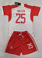 Футбольная форма детская Bayern Munchen Muler 25 бело-красная