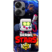 Силіконовий бампер чохол для Xiaomi Redmi Note 13 Pro Plus 5G з Героєм Космічний Бравл 8-Біт