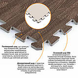Підлога пазл - модульне підлогове покриття 600x600x10мм Коричневе дерево (МР6) SW-00000204, фото 3