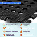 Підлога пазл перфорована - модульне покриття чорне 610x610x10мм (МР50) SW-00000660, фото 3