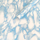 Самоклеюча плівка блакитний мармур 0,45х10м SW-00000815, фото 2