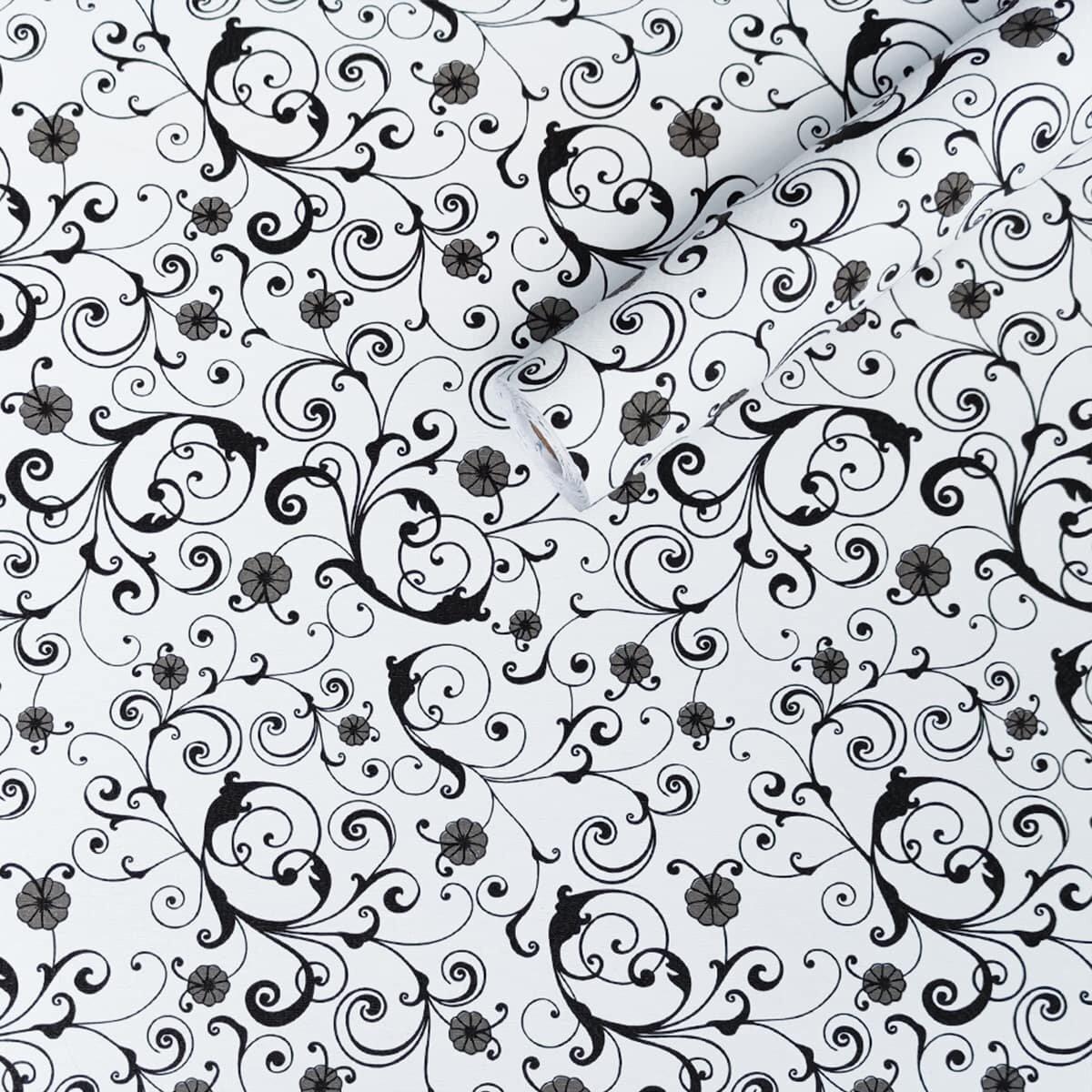 Самоклеюча плівка 0,45х10м х 0,07мм Білі вензелі (10175) SW-00000828, фото 1