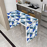 Самоклеюча плівка 0,45х10м х 0,07мм Сині трикутники SW-00001224, фото 5