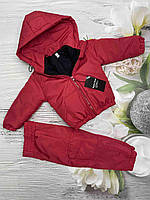 Дитячий демісезонний комплект унісекс розмір 1-4 роки, колір червоний