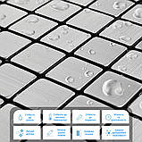 Самоклеюча алюмінієва плитка срібна мозаїка 300х300х3мм SW-00001167 (D), фото 4
