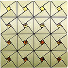 Самоклеюча алюмінієва плитка Зелене золото зі стразами SW-00001172