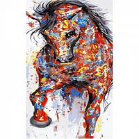 Картина по номерам Арт лошадь Strateg 50х25 см WW029 22акрил.красок+3 кисти+2 крепления 3 ров.стекл.