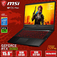 Крутий Потужний Ігровий ноутбук MSI GF65 Thin 9SE 15.6" IPS i7-9750H RTX 2060 64GB + SSD