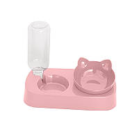 Тор! Миска для котов с поилкой Taotaopets 119906 Pink 22*28*14см