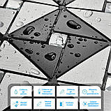 Самоклеюча алюмінієва плитка чорно-срібна зі стразами 300х300х3мм SW-00001773 (D), фото 4