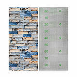 Самоклеючі шпалери 2800х500х1,5мм Синьо-жовта катиринославська цегла (D) SW-00001785, фото 3