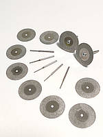 Алмазные диски 10шт. отрезные, для гравёра, дремеля, гальванический 35 мм диаметра, с титановым напил.