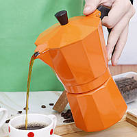 Кофеварка гейзерная "Мокко Оранж" на 6 чашек, 300мл