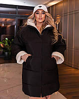 Зимняя женская куртка- пальто Ткань плащевка + силикон 300 Размеры 42-44, 46-48, 50-52